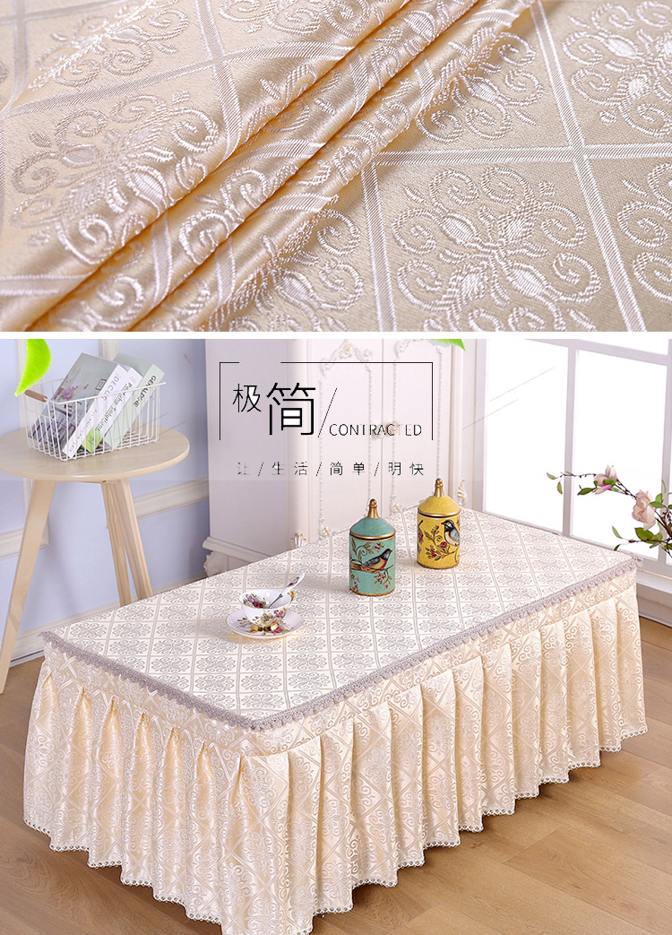 Vải bàn cà phê khăn trải bàn bao gồm tất cả các bàn cà phê bao gồm vải ren Tủ TV bao gồm vải chống bụi hình chữ nhật phòng khách - TV thay màn hình tivi samsung