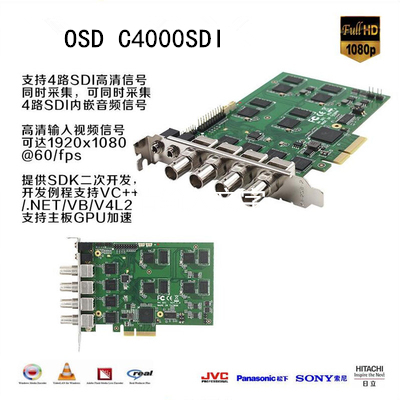 4-channel HDSDI Capture card Live Streaming Game Recording 1080P PCI-E Built-IN video OBS VMIX