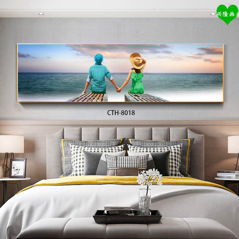 Minimalist Decoration Drawing Industry Crystal Porcelain Painting Modern Minimalist Bedroom Bedside Decoration Painting Living Room Sofa Background Wall Hanging Painting