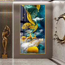 Genguan Hung Painting Hair Treasure Deer Crystal Porcelain Painting Aisle Decoration Painting Mural Vertical version Living room corridor Single-size native house Special