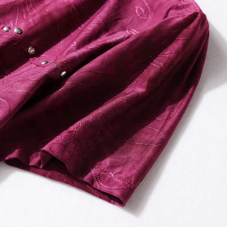Mùa hè mới thêu phụ nữ in sequin cổ chữ V tay ngắn rộng kích thước lớn áo thun mẹ E43-4 đồ bộ mặc nhà cho người trung niên