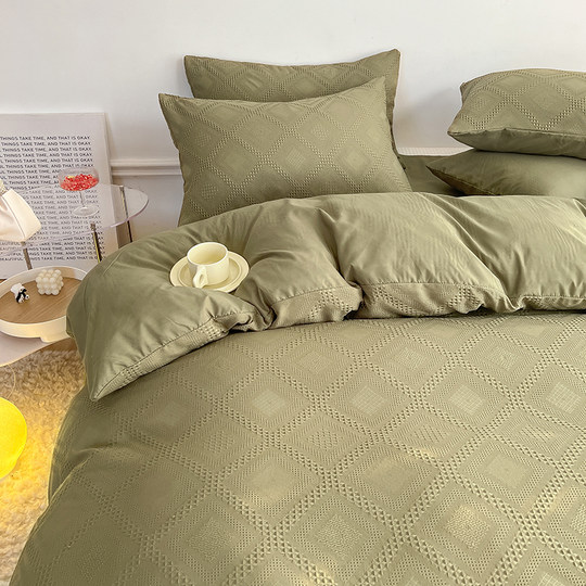 Funda de edredón cepillada simple de algodón lavado, edredón de algodón puro sin algodón de una sola pieza, funda de edredón individual para dormitorio, 150x200x230