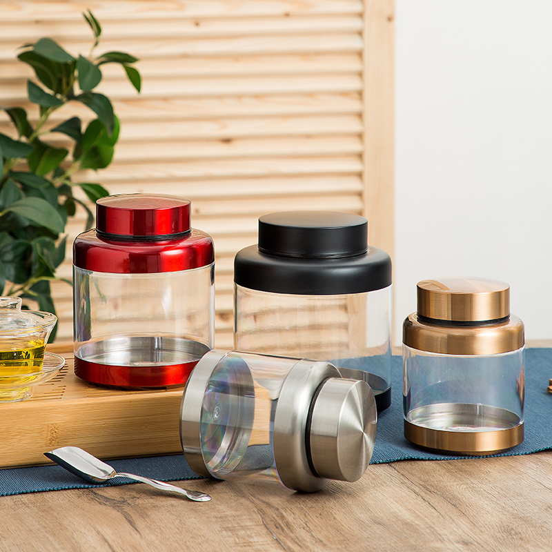 Transparent Tea Leaf Pot Boutique High-end Deposit Tea Jar Tea Box Empty Box Subacrylic Moisture Seal Household Containing Box Tank-Taobao