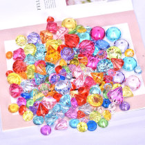 Gem toys children imitation Crystal plastic colorful stone masonry shiny princess girl fake diamond crystal beads