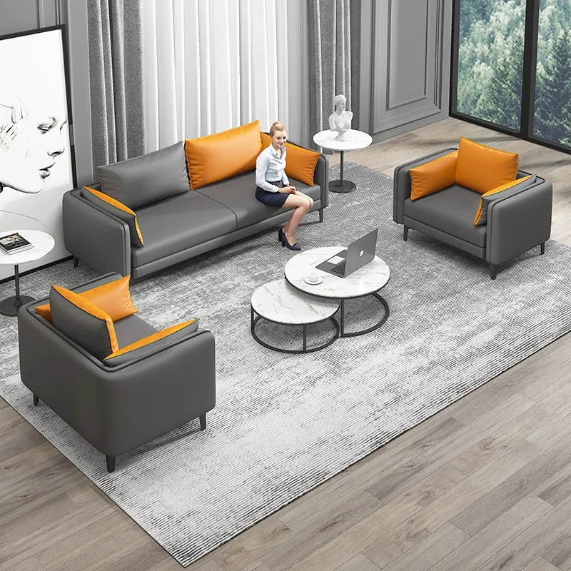 Young Son Office Sofa Business Brief Modern Tea Table Combined Reception Waiting Lounge Guests Meeting for Home-Taobao
