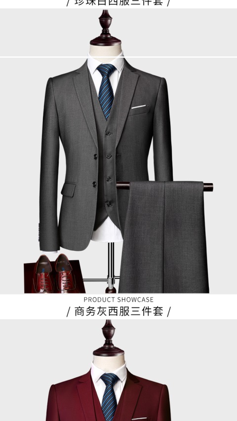 Royal blue hai khóa chống nhăn miễn phí ủi công ty phù hợp với chuyên nghiệp phù hợp với nam xu hướng tốt nhất nhóm người đàn ông kích thước lớn phù hợp với một bộ đồ áo vest nam cao cấp