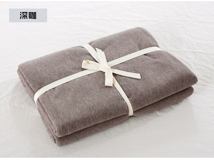 Sims không in giường đơn cotton đơn giường đơn ngày dệt kim màu rắn 150 * 200 giường đôi Ga chun chần Everon