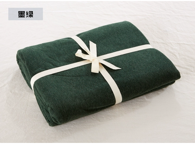 Sims không in giường đơn cotton đơn giường đơn ngày dệt kim màu rắn 150 * 200 giường đôi Ga chun chần Everon