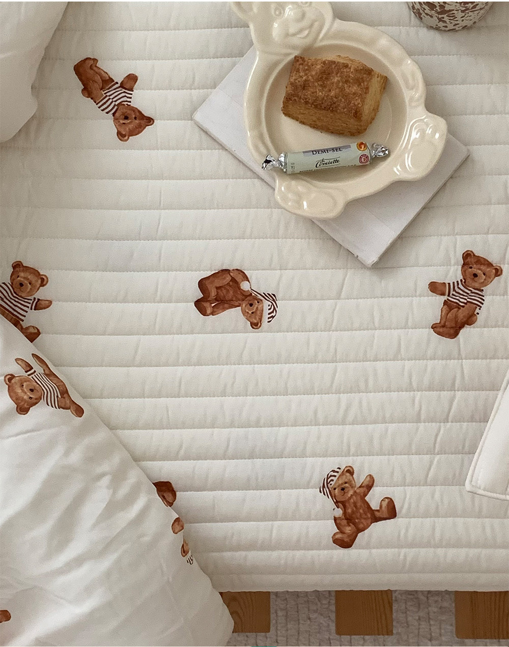 Детское мягкое модальное одеяло с мишкой для кондиционера четыре сезона стеганый комплект