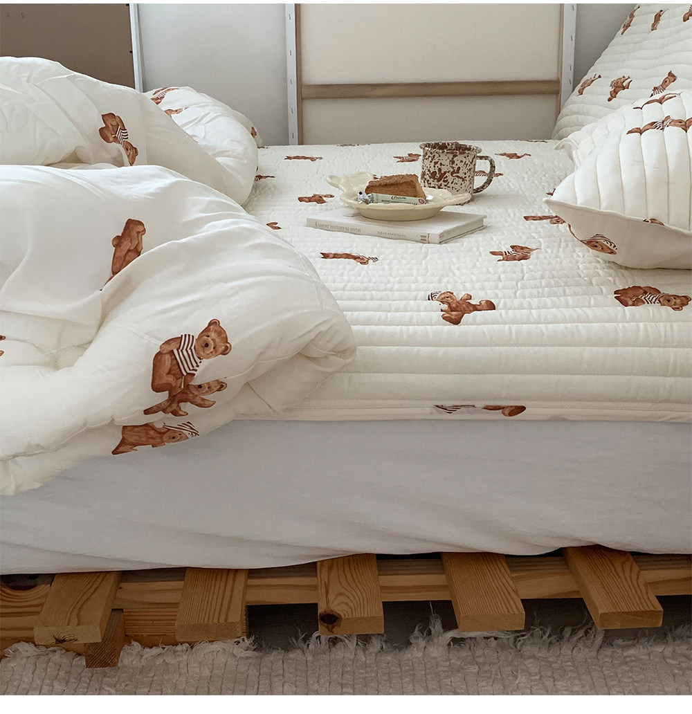 Детское мягкое модальное одеяло с мишкой для кондиционера четыре сезона стеганый комплект