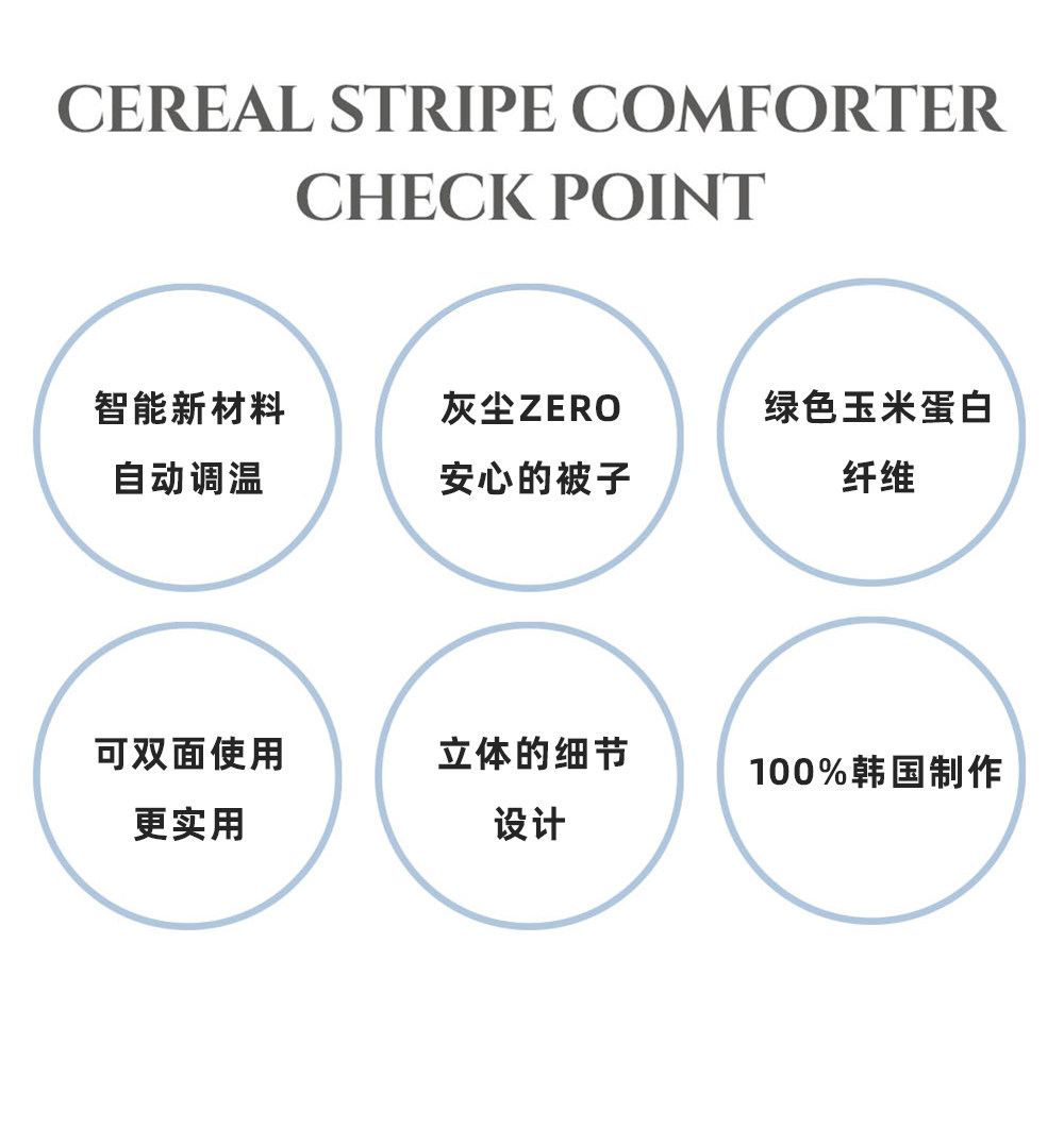miniheeee Корейское одеяло с терморегуляцией полосатое четырехсезонное двустороннее машинная стирка