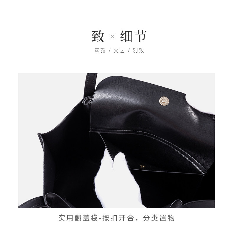 茵曼 大容量托特包 通勤手提包 图24