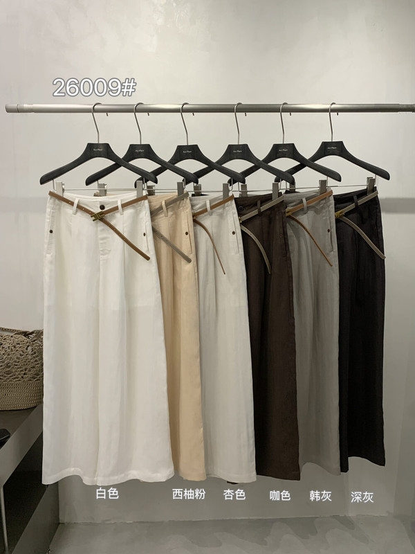 Acc.Jd Focus-2026 Summer New Korean Style Versatile Wide-Leg Pants Casual Pants (with Belt) 26009 Acc.Jd Focus-2026 Summer New Korean Style Versatile Wide-Leg Pants Casual Pants (with Belt) 26009