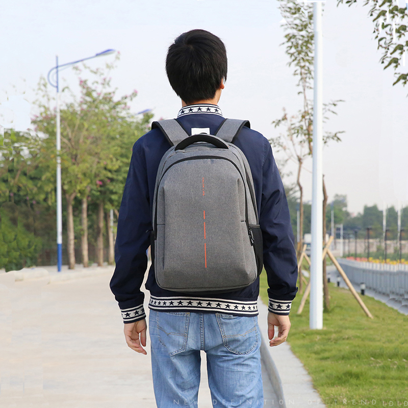 Business Backpack Men's Leisure Sports Backpack Youth Computer Bag Business Travel Boys Bag Double Zipper Head Waterproof