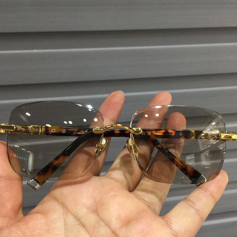 Natural Old Stone Mirror Ice Sugar Color Glasses for Men, Donghai Original Mineral Crystal, Cooling, Moisturizing, High-Definition, Anti-Fatigue, Anti-Dryness