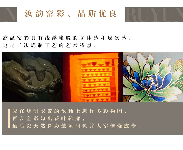 De Xin Ge Yun Yun Hua Rong đắp nổi bát trà chén màu ấm trà gốm Kung Fu bộ trà đạo - Trà sứ bình uống trà