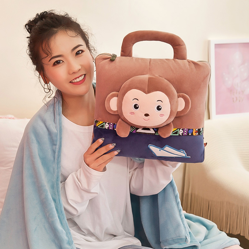 Car pillow quilt dual-purpose sofa office nap pillow folded air conditioning quilt multifunctional car pillow