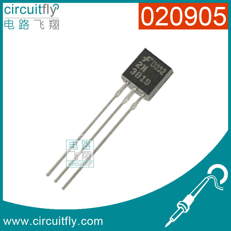 020905 Field Effect Transistor 2N3819 JFET 100mA 25V TO-92
