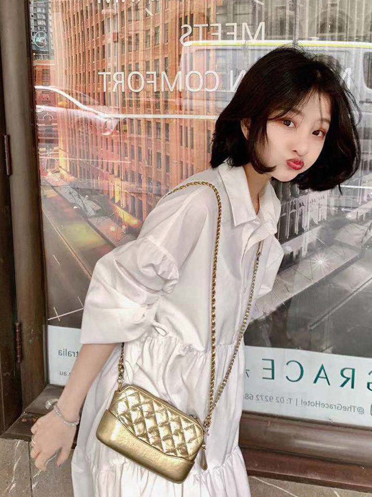 2024 AUTUMN NEW HYUN YA STYLE SKIRT INS FAIRY SUPER FAIRY FOREST SERIES LIGHT MATURE WIND BLUE HAZE BLUE DRESS