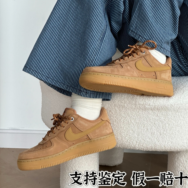 Nike Air Force 1 Low Af1 Wheat Low-Top Height-Increasing Air Force One Cj9179-200
