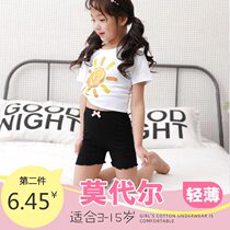 Summer girls  safety pants Anti-light childrens leggings Modal three-point pants Butterfly ear edge baby shorts