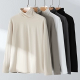 Тонкий бархатный свитер, удерживающий тепло приятный телу зимний лонгслив, облегающий крой