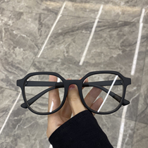 Anti-blue light radiation protection flat mirror Male face large face large frame Thin Transparent Frame Mesh Red Vegan Glasses Female Glasses Frame