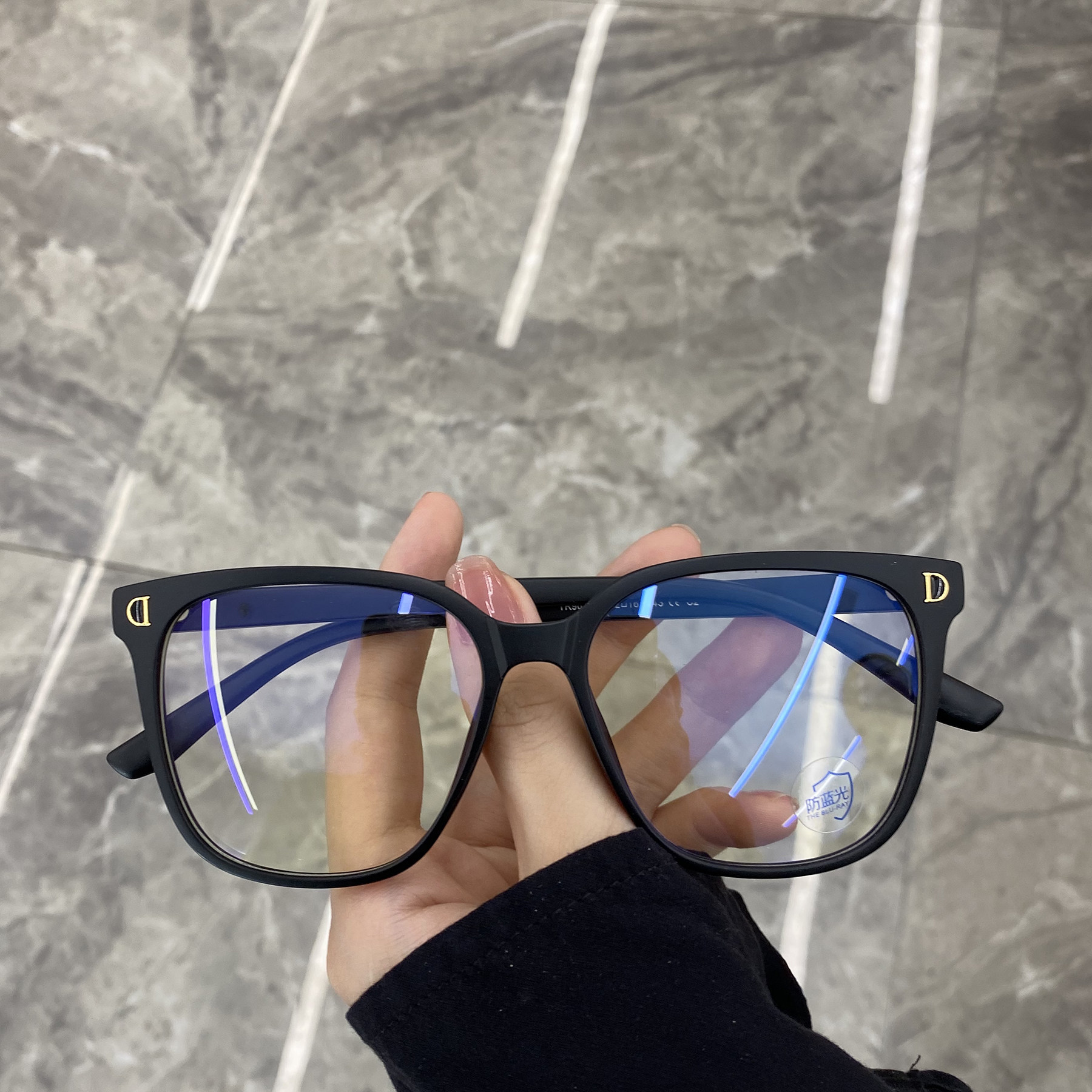 Ultra light TR box large frame anti-blue light radiation protection glasses female round face mesh red vegan skin-light glasses frame male