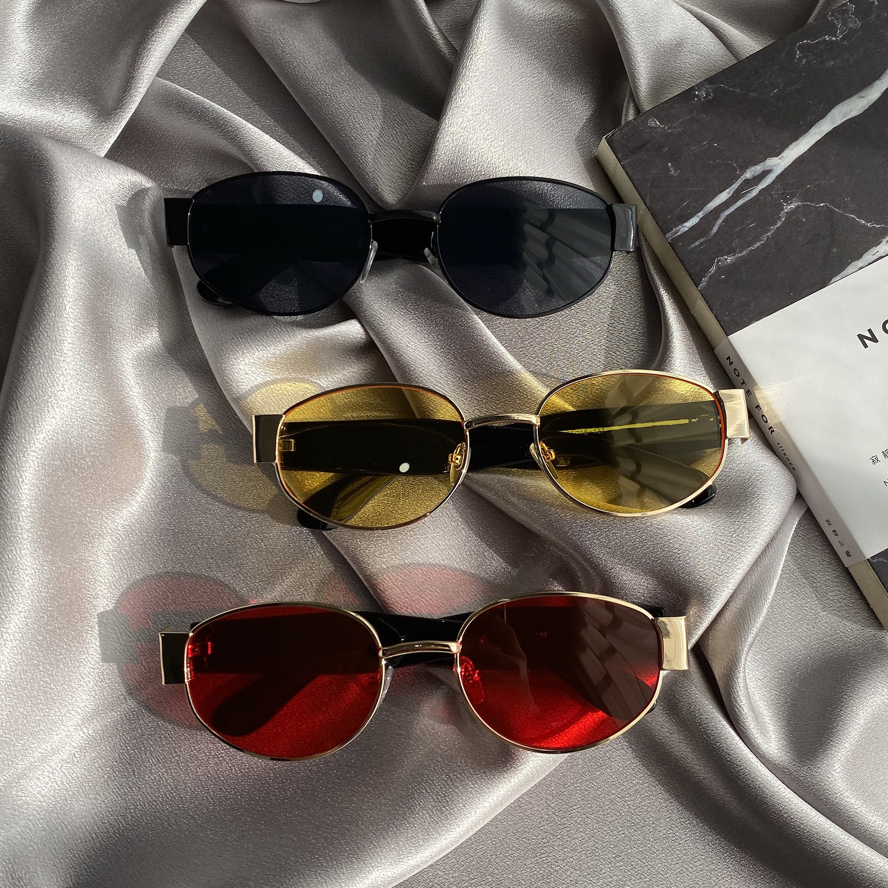 Han Edition Tide Retro Teenage Girl Tea Color Sunglasses Female Harbor Taste Innet Red Street Flavored Sunglasses Small Face Shake Glasses Female