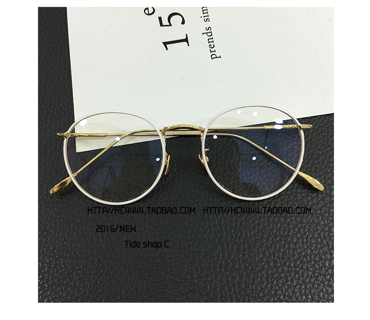 2016 kính retro xu hướng tròn nữ khung lớn gương phẳng với mắt cận thị quang nam tròn kính râm thời trang