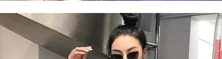 Kính mắt mèo retro hộp nghệ nữ kính râm Khuôn mặt nhỏ 2017ins có đoạn Kính râm nữ châu Âu mắt kính nữ