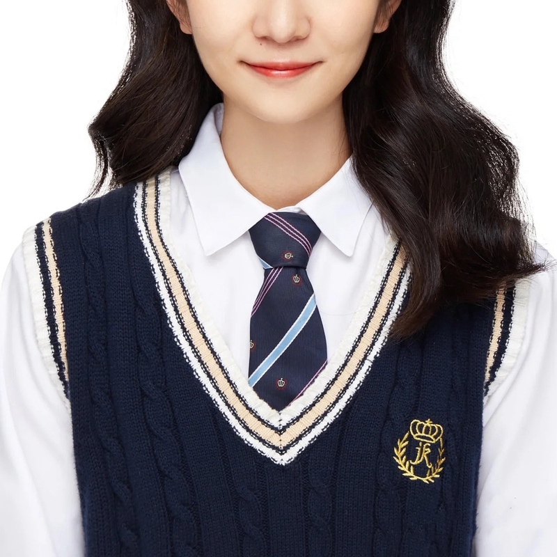 New Japanese-Style Jk Uniform Embroidered V-Neck Girl's Vest Student School Uniform Sweater Vest Knitwear Jacket