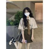 Дисней, студенческая юбка в складку, рубашка, платье, комплект, коллекция 2023