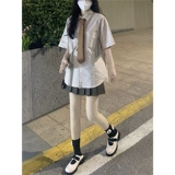 Дисней, студенческая юбка в складку, рубашка, платье, комплект, коллекция 2023