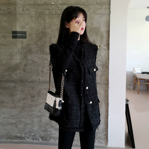 Пони, жилет, осенняя плетеная майка топ, куртка, в корейском стиле, свободный крой