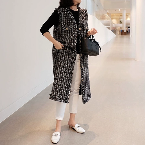 Пони, универсальный длинный жилет для отдыха, куртка, коллекция 2023, в корейском стиле, оверсайз, популярно в интернете