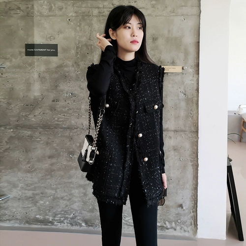 Пони, жилет, осенняя плетеная майка топ, куртка, в корейском стиле, свободный крой