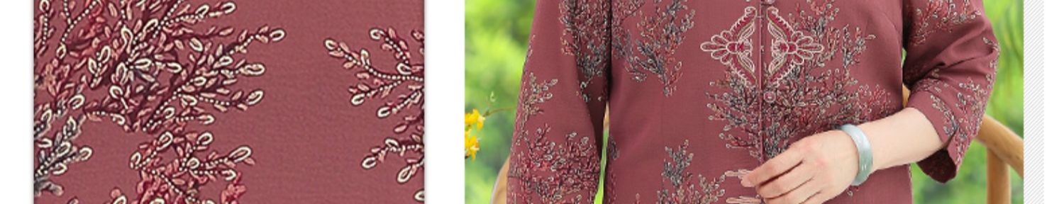 Quần áo mùa hè cho người trung niên và người già Quần áo mẹ 60-70-80 tuổi Bà áo sơ mi ngắn tay mùa hè mát mẻ cho phụ nữ - Quần áo của mẹ áo trung niên
