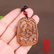 Huanglong Jade Five Rats Yuncai Pendant Jade Pendant Huanglong Jade Jade Pendant Jade Pendant Necklace