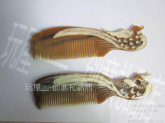 Vietnamese authentic zodiac phoenix Buffalo horn comb One of the best gifts for grandparents special gifts for gifts