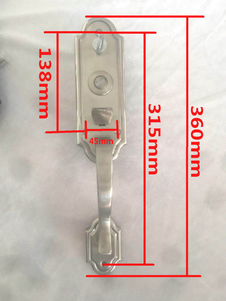 Old anti-theft door lock lock stainless steel door lock aluminum alloy door handle large handle press door lock