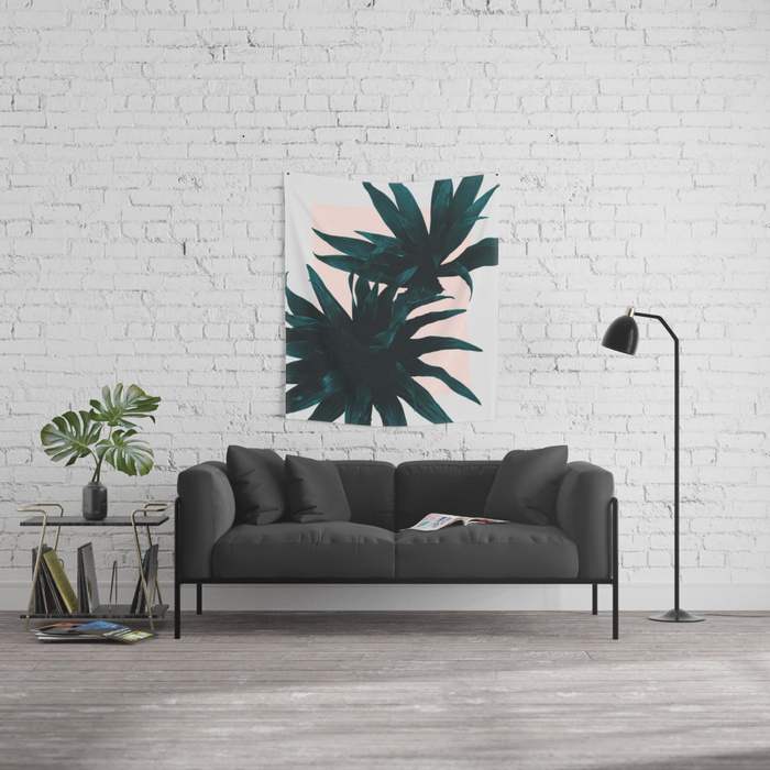 Cây xanh Bắc Âu nhỏ tươi trang trí vải trang trí giản dị sofa nền vải tấm thảm trang trí B & B thảm decor vintage
