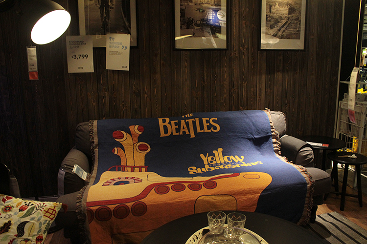 Original Design British Rock Band Music Casual Beatles Yellow Diving Boat Tapestry Decoration Art Cotton Blanket