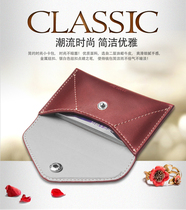 Leather Business Card Holder Bank Card Document Protective Case Mens Business Large Capacity Cowhide Handmade Card Holder Portable Japan