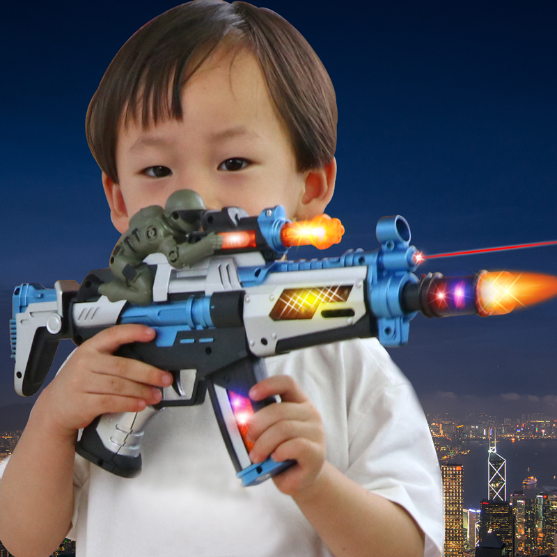 Children's toy electric sound and light toy baby pistol toy baby baby submachine gun sleeve boy 2 - 3 years old