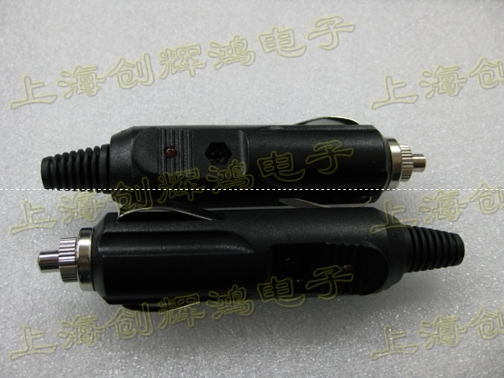 High quality cars - loaded cigarette lighter plug auto charging head with LED indicator lamp built - in fuse