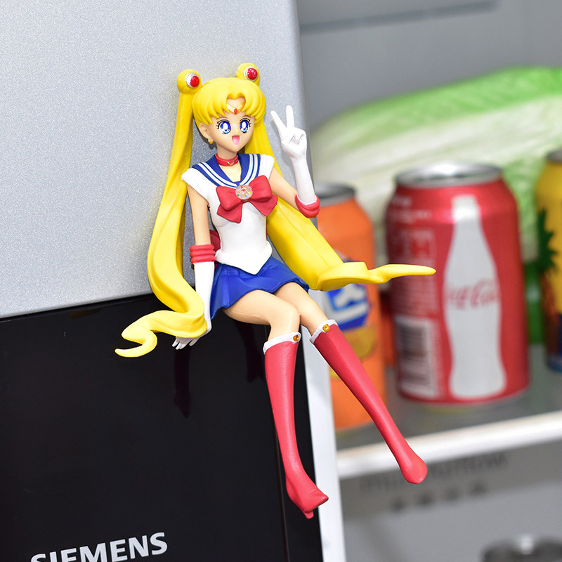 Creative Cartoon Beauty Teenage Girl Moon Wild Rabbit Three-dimensional Fridge Stick magnet Home Decorative Magnet message Sticker Magnet