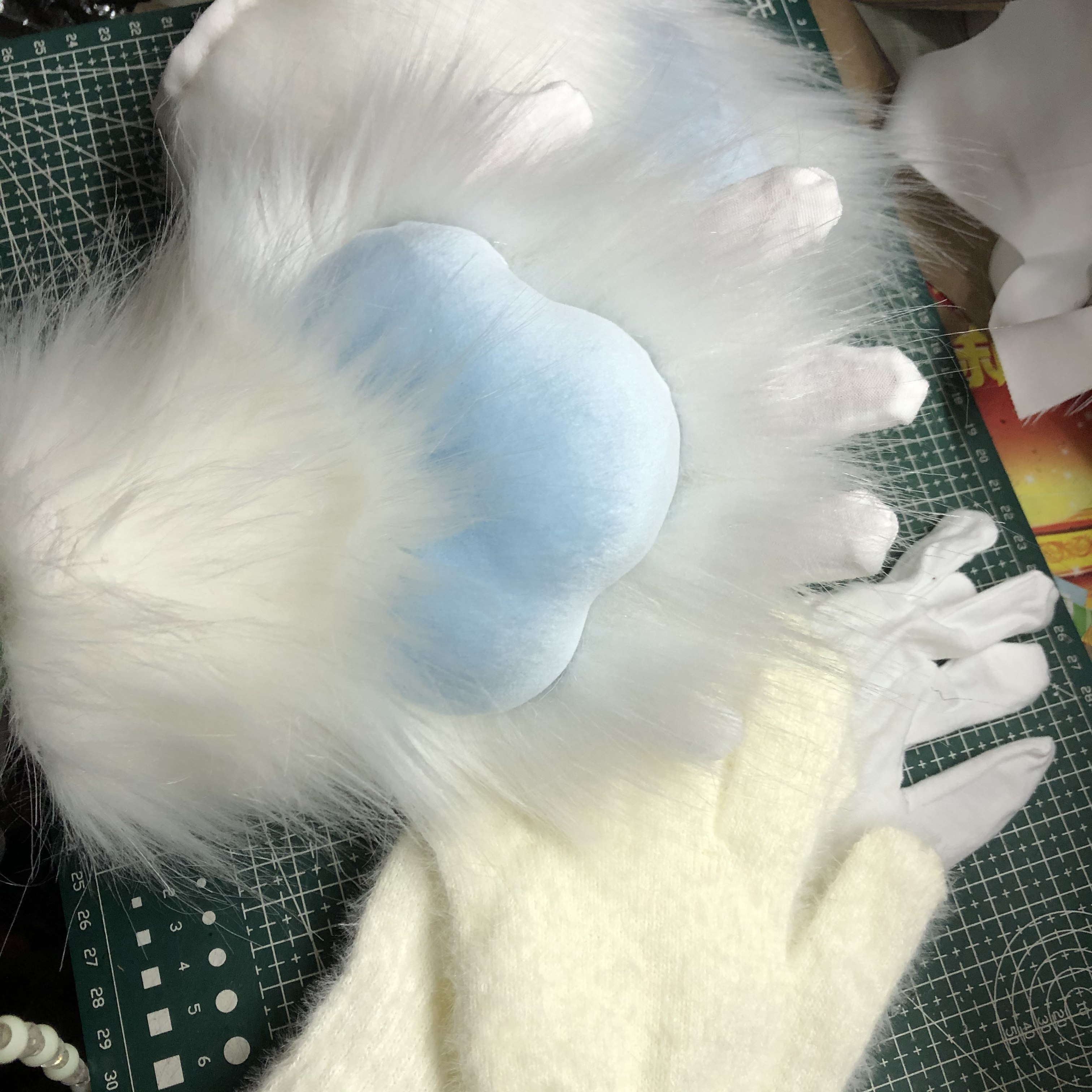 furry福瑞/兽装 kiy系福瑞二次元漫展可爱猫爪子兽装手套肉垫发声手爪搞怪cosplay