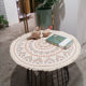 Round cotton and linen heat-insulated Nordic anti-scalding thickened tea table mat