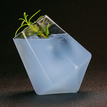 Creative tumbler whisky glass Cocktail glass Personality glass Diamond cup Cone classical glass